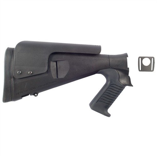Le URBINO Tactical Buttstock améliore le confort et la maniabilité avec une longueur de tir de 12½" et un appui-joue réglable pour un alignement optimal.