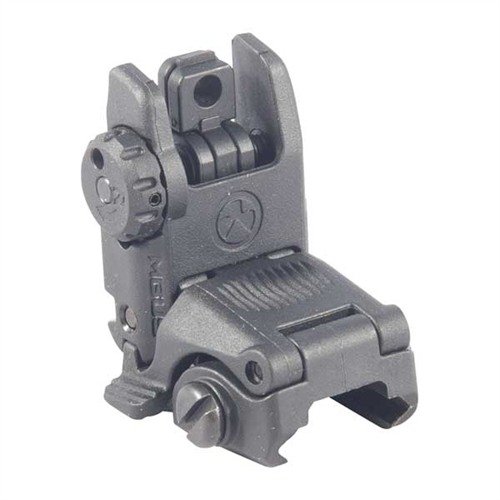 Le viseur arrière MBUS GEN 2 de MAGPUL est léger, déployable d'une main, avec deux ouvertures et s'adapte à tout rail Picatinny pour un tir précis.