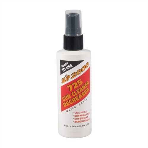 Le 725 Gun Cleaner est un super dégraissant qui élimine la cosmoline, le carbone et la graisse, tout en protégeant les métaux sensibles et en étant sûr pour l'environnement.