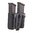 Porte-chargeurs double pour chargeurs à double empilement, noir