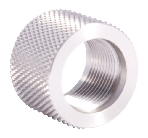 Protège les filetages de ton rifle avec ce .920 BULL THREAD PROTECTOR 5/8-24 en acier inoxydable, facile à installer et avec une prise antidérapante.