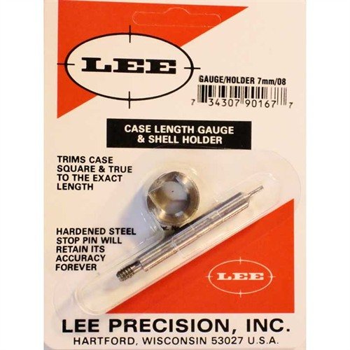 Le CASE LENGTH GAUGE de LEE est un outil précis et facile à utiliser pour couper à la bonne longueur et égaliser le bord de tes douilles 7MM-08.