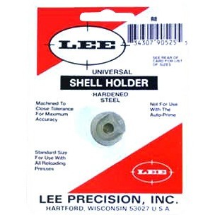 Le Lee Universal Shellholder #8 est un porte étui universel compatible avec la plupart des presses de rechargement, idéal pour tes projets de rechargement.
