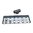 .350" guidon globe tubulaire avec 12 inserts acier noir