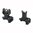 Jeu de hausse et guidon repliables AR-15 noir
