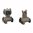 AR-15 jeu de mires repliables Dark Earth