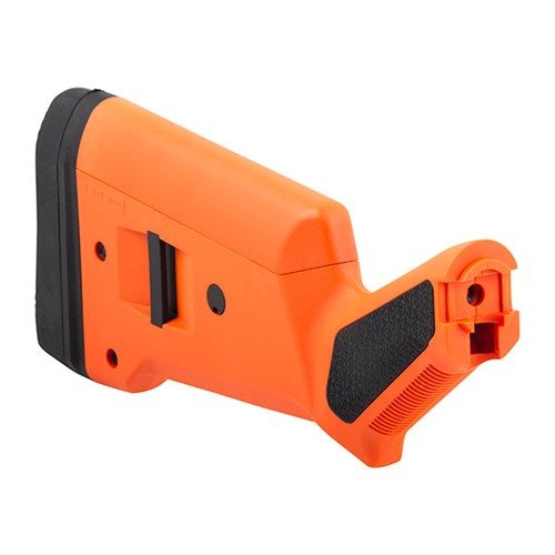 Le SGA® Buttstock ambidextre pour Mossberg 500/590 offre un ajustement de la longueur de tir, un pad anti-recul et des boucles de sangle intégrées.