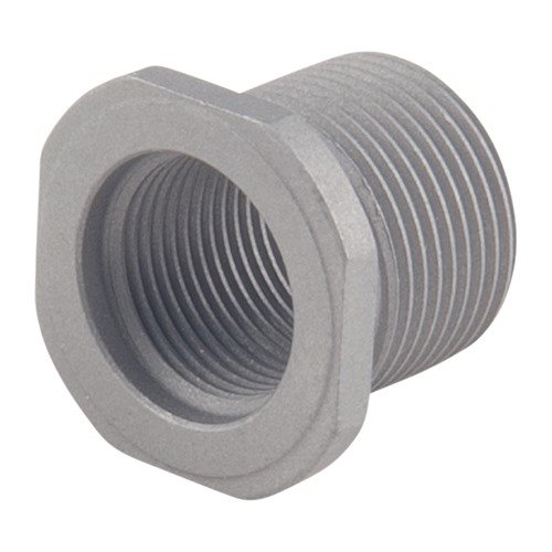 L'adaptateur THREAD 1/2-28 à 5/8-24 en acier inoxydable offre une résistance à la chaleur, un design compact et une finition PVD durable pour un alignement parfait.