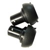 B32 ATLAS Pieds en caoutchouc standards pour bipieds V8/PSA/CA noirs