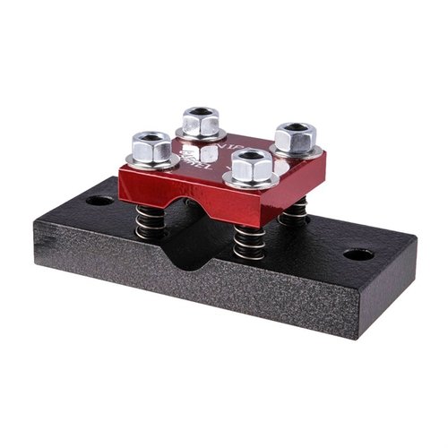 Le Viper Barrel Vise en aluminium 6061 est robuste et stable, idéal pour le montage de canons de 0,77" à 1,3" avec des ressorts de support pour plus de précision.