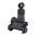 AR-15 Hausse arrière repliable réglable micro tactique 600 m noir