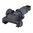 AR-15 Hausse arrière repliable réglable micro tactique 600 m noir