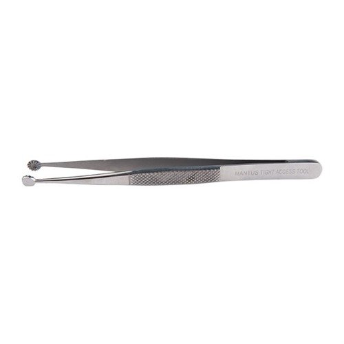 Le Mantus est un outil polyvalent en acier inoxydable chirurgical, avec des mains interlockées dentelées, offrant une portée de 6 pouces pour un usage pratique.