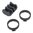 Monture pour lampe bloc en V et colliers noirs