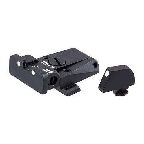 Améliore ton Glock® avec le jeu de visées réglables L.P.A. SIGHTS : design compact, ajustements micrométriques et installation facile grâce au dovetail.