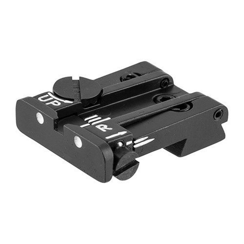 Améliore ton Colt 1911-A1 avec cette hausse arrière réglable, facile à installer, sans modifier la hausse avant et ajustable en dérive et en élévation.