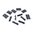 Cache-rail Type 2 M-LOK polymère 1,5" pour AR-15 gris - pack de 6