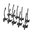 Lot de 10 supports fusils pour panneau rainuré