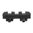 Rail M-LOK Picatinny 3 fentes aluminium noir