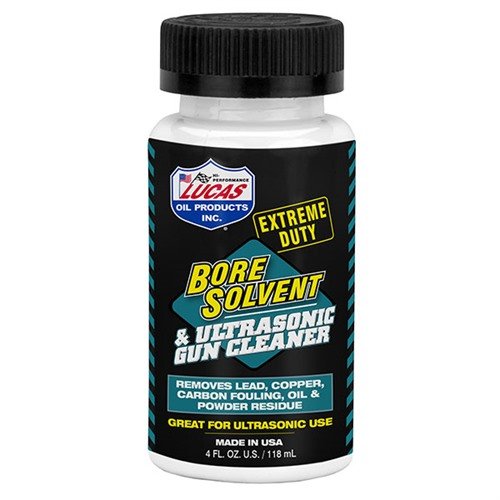 Le Lucas Extreme Duty Bore Solvent nettoie en profondeur, protège contre la rouille, sent bon le raisin et s'utilise facilement dans les nettoyeurs à ultrasons.