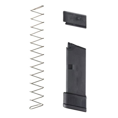 Ajoute 2 cartouches à ton GLOCK 43 9mm avec un repose-pouce pour une prise complète, un ressort en acier inoxydable et une garantie à vie de Ghost!