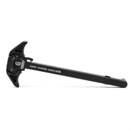 Découvre la Super Charging Handle de Geissele, ambidextre, en aluminium 7075-T6 et anodisée dur en noir, idéale pour améliorer ton AR-15/M16.
