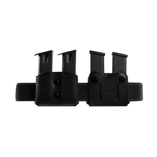 Le DOUBLE MAG CARRIER DMC™ de GALCO est en cuir premium, s'ajuste parfaitement à ta ceinture et est ambidextre, idéal pour un accès rapide à tes chargeurs.