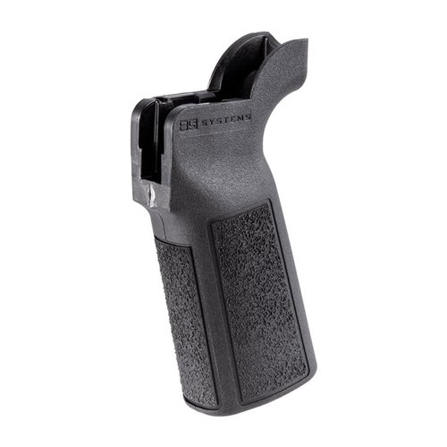 Améliore ton AR15 avec le P-Grip 23 de B5 SYSTEMS : angle de prise vertical, tang prolongé pour une ergonomie optimale et un index de détente parfait.