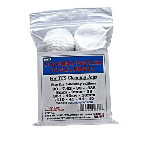 Les TCS Cleaning Patches en flanelle 100% coton assurent un ajustement parfait pour tes jags, offrant une performance optimale pour un large éventail d'armes.