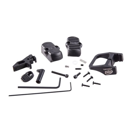 Améliore ta SW22 Victory avec le RACE GUN KIT: un 'halo' Charging Ring, un 'Victory' Trigger, un 'Titan' Extended Magazine Release et 2 'VictoryPRO' base pads.