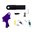 Kit arrêtoir et détente à face plate, réglage avant, violet