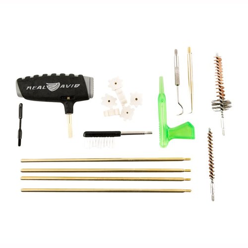 Le kit de nettoyage Gun Boss Pro AR-15 de Real Avid inclut tout ce qu'il te faut pour nettoyer ton AR15, y compris des outils pour les zones difficiles d'accès.