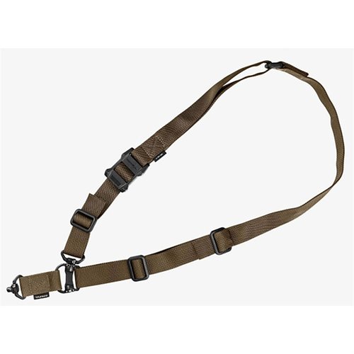 Le sling Magpul MS4 QDM s'ajuste rapidement en mode un ou deux points, avec des attaches QDM rapides, un design profil bas et un ajustement facile.