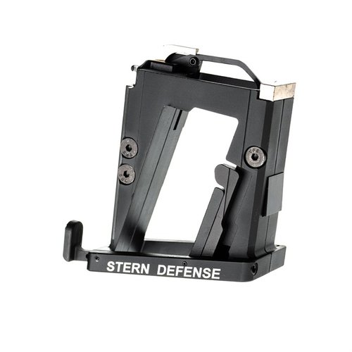 Transforme ton AR-15 en 9mm en quelques secondes avec l'adaptateur Stern Defense, léger, en aluminium, et compatible avec les chargeurs Glock®.