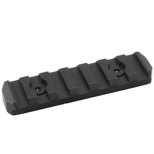 Personnalise facilement ton KeyMod avec la section de rail Picatinny de 3 pouces MISSION FIRST TACTICAL, en aluminium durable et 7 slots pour accessoires.
