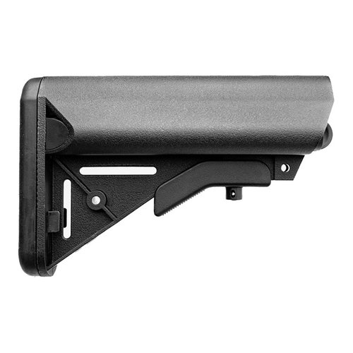 Le stock SOPMOD AR-15 de B5 Systems est parfait pour ton clone rifle, sans logo commercial ni QD mount, disponible en noir ou coyote.
