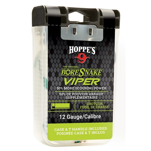 Le Shotgun Viper Bore Snake nettoie, lubrifie et protège ton arme en un seul passage, avec 50% de surface de nettoyage en plus et un étui pratique.