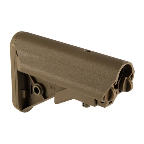 Le stock AR-15 SOPMOD améliore le confort avec un meilleur cheekweld, offre un rangement étanche et s'ajuste facilement pour un tir précis.
