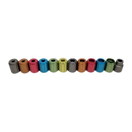 Le tête de funnel interchangeable AREA 419 en aluminium évite l'électricité statique, offre un débit optimal et s'adapte parfaitement à chaque calibre.