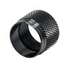 Protège les filetages de ton canon avec le Muzzle Thread Protector de GrovTec, en acier, finition noire, facile à installer et à retirer, pour un look soigné.