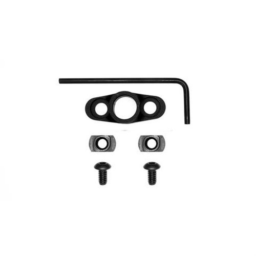 Le Grovtec M-LOK Non-Rotating Flanged Push Button Base offre un point d'attache sécurisé pour les sangles QD, facile à installer et sans rotation.