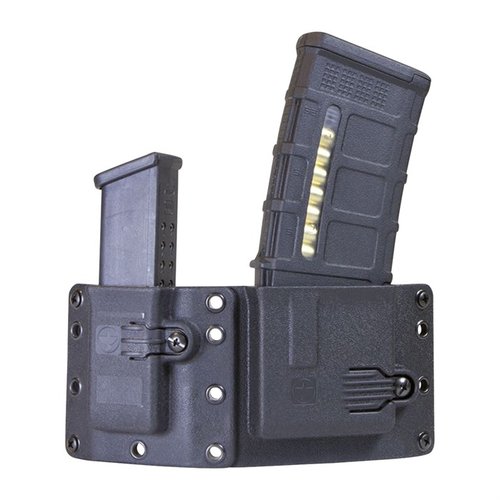 Les porte-magasins Copia allient robustesse et polyvalence, adaptés pour les chargeurs AR et les pistolets double stack 9/40, parfaits pour un port discret au quotidien.