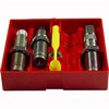 Le set de dies en acier Lee 3-Dies pour fusil inclut un Full Length Sizing Die, un Bullet Seating Die et un Powder Through Expanding Die, parfait pour recharger!