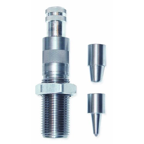 Le Lee Universal Case Expanding Die évasera délicatement le col de tes cartouches pour accepter des projectiles en fonte sans les rayer, avec des bouchons pour calibres .22 à .45.