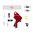 Kit de détente S&W M&P M2.0 rouge à face plate, position avancée