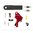 Kit de détente S&W M&P M2.0 rouge à face plate, position avancée