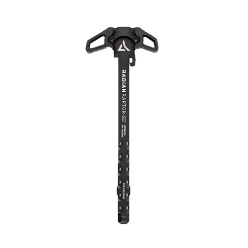 Le Raptor-SD Ambidextrous Charging Handle dirige les gaz de suppresseur loin de ton visage et permet un chargement rapide avec les deux mains.