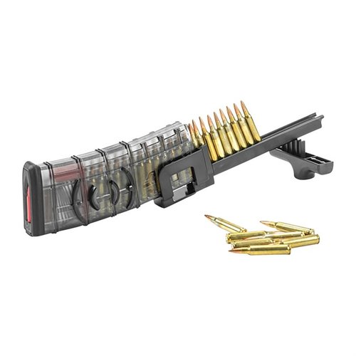 Le chargeur universel C.A.M. d'Elite Tactical Systems facilite le chargement de tes chargeurs AR-15, AK-74, et plus, tout en protégeant tes pouces!