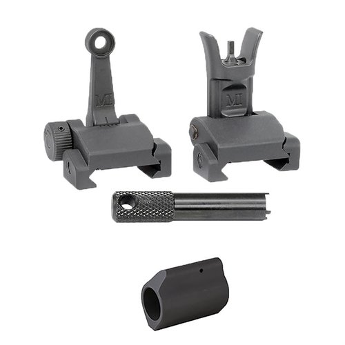 Le bloc gaz AR-15 .750 avec viseurs de combat repliables offre une solution de visée robuste et durable, parfaite pour les tireurs d'aujourd'hui.