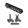 Améliore ton AR-15 avec le handguard Slim Line de Midwest Industries et les visées flip-up, offrant M-LOK, Picatinny et une visée A2 pratique.